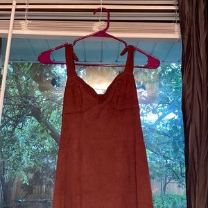 Free People Ribbed Burnt Orange Dress